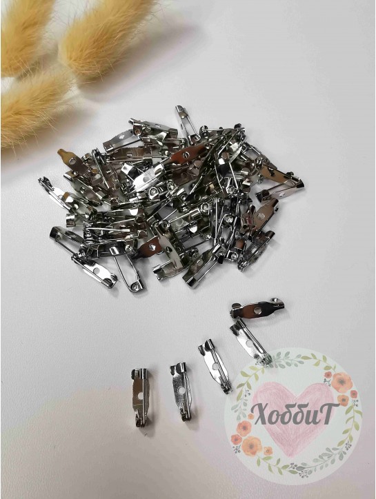 Заготовка для брошек 1,5см. (серебро)